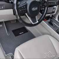Автомобильные коврики EVA на Kia Carnival III (7мест) 2+3 без трансформеров (2014-2021)