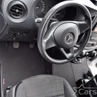 Автомобильные коврики EVA на Mercedez-Benz V-klasse II W447 (2 ряд - 2 места с проходом) (2014->)