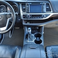 Автомобильные коврики EVA на Toyota Highlander III 3 ряда (2013-2019)