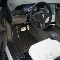 Коврики текстильные на Tesla Model X 6 мест 3 ряда (2015->) 