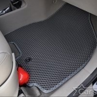 Коврики текстильные на Kia Carnival III (7мест) 2+3 без трансформеров (2014->)