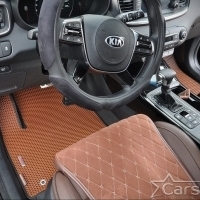 Двухслойные коврики EVA на Kia Sorento III Prime 3 ряда (2014-2020)