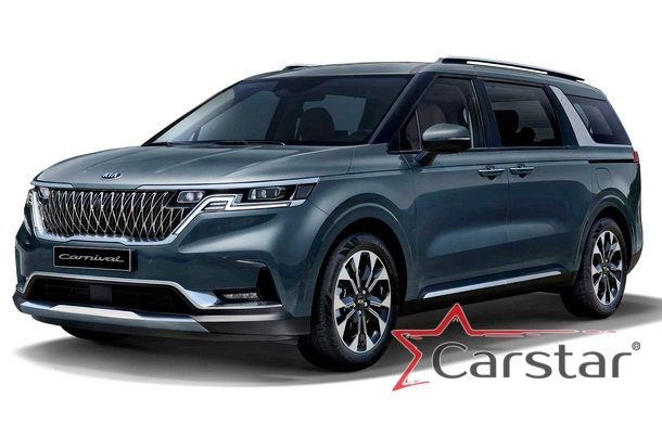 Текстильные коврики для Kia Carnival IV (9мест) Корея (2020->) 