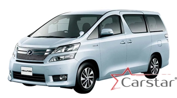 Текстильные коврики для Toyota Vellfire I пр.руль (2008-2014) 2 ряд - 3 места